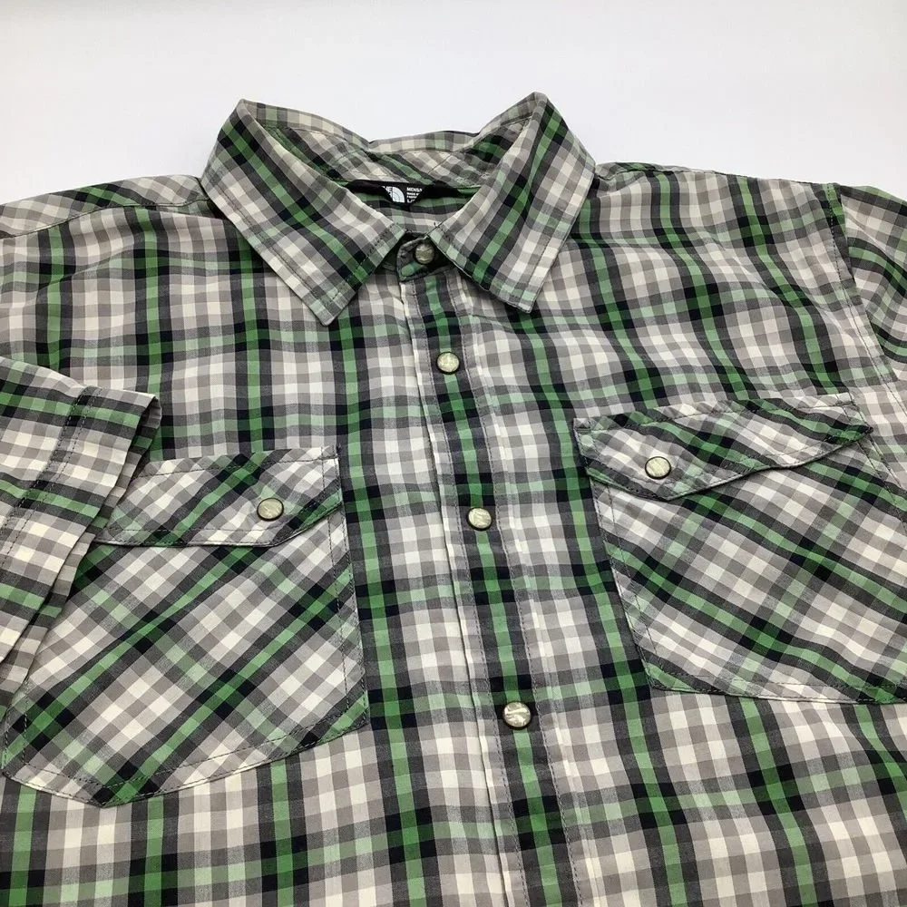 The North Face Mens Short Sleeve Pearl Snap Shirt‎ Size Large
